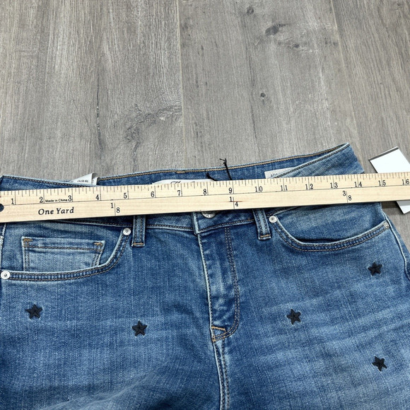 Mavi Womens Size 27 Ada Mid Rise Blue Denim Boyfriend Jeans Star Pattern NWT - Picture 10 of 10